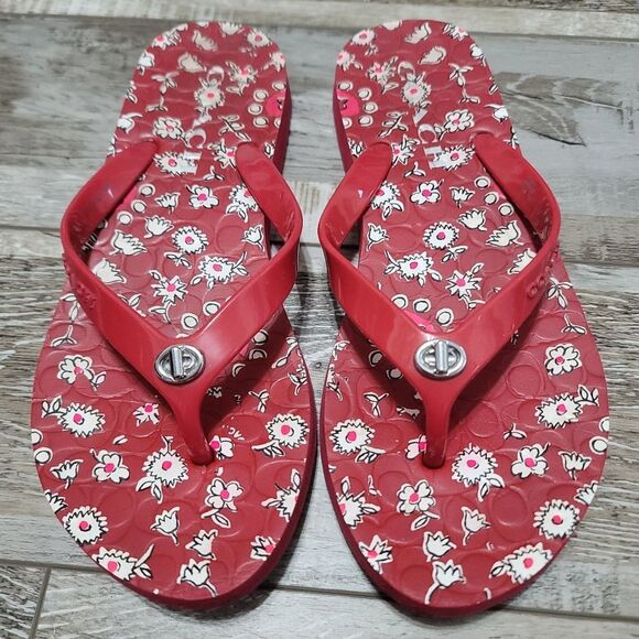 Coach Abbigail Flip Flops Size 6 - Picture 1 of 6